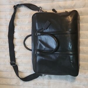 Coach Black Leather Laptop Bag
